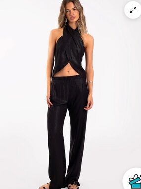 THE-ARE Black Slightly Shimmer Pant (S)